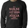 Bewild Nurse - Full Time Ninja Crewneck Sweatshirt