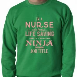 Bewild Nurse - Full Time Ninja Crewneck Sweatshirt