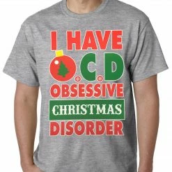 Bewild Holiday Prints OCD - Obsessive Christmas Disorder Mens T-shirt