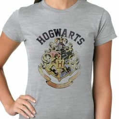 Bewild Comic Con & Gaming Clothing Video Game Official Hogwarts School Crest Ladies T-shirt