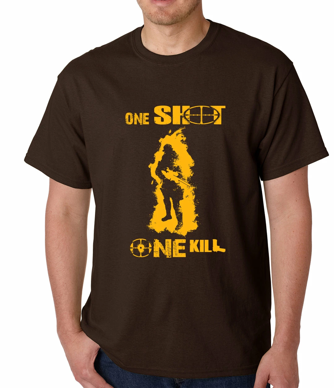 Bewild One Shot One Kill Sniper Mens T-shirt 5 Bewild One Shot One Kill Sniper Mens T-shirt