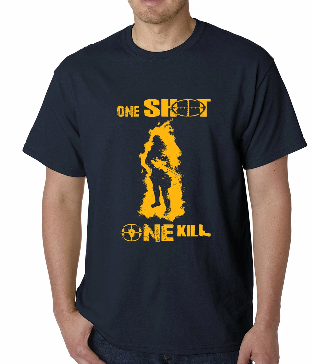 Bewild One Shot One Kill Sniper Mens T-shirt 9 Bewild One Shot One Kill Sniper Mens T-shirt