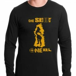 Bewild Cool Funny & Offensive One Shot One Kill Sniper Thermal Shirt