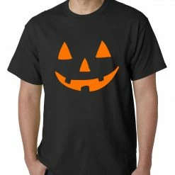 Bewild Halloween Tshirt - Orange Jack O' Lantern Mens T-shirt
