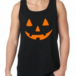 Bewild Halloween Prints Halloween Shirt - Orange Jack O' Lantern Tank Top