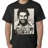 Bewild Cool Funny & Offensive Pablo Escobar Smiling Mug Shot Mens T-shirt