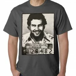 Bewild Cool Funny & Offensive Pablo Escobar Smiling Mug Shot Mens T-shirt 14 Bewild Cool Funny & Offensive Pablo Escobar Smiling Mug Shot Mens T-shirt