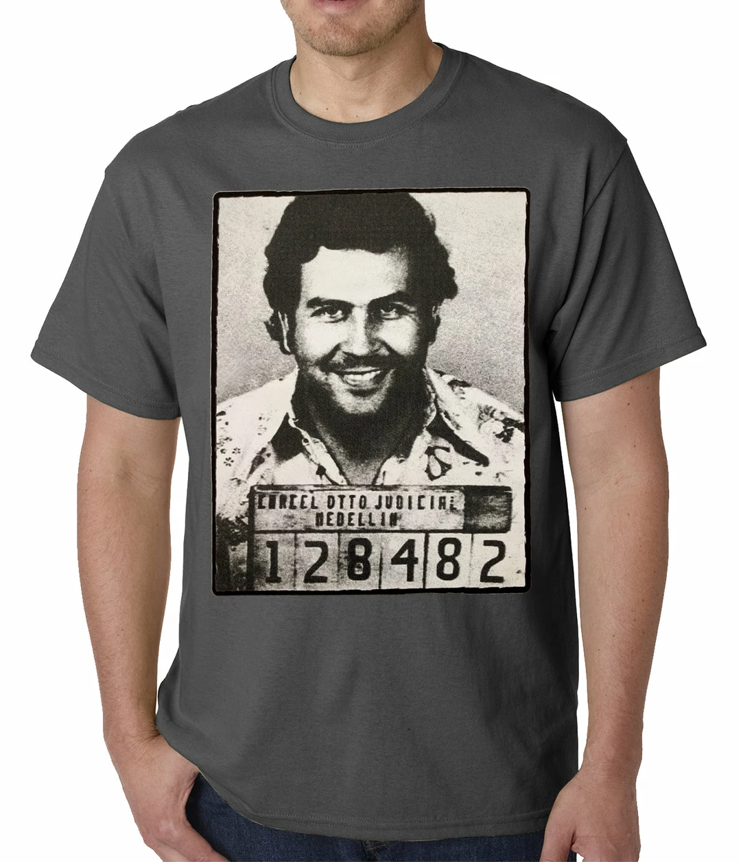 Bewild Cool Funny & Offensive Pablo Escobar Smiling Mug Shot Mens T-shirt 5 Bewild Cool Funny & Offensive Pablo Escobar Smiling Mug Shot Mens T-shirt