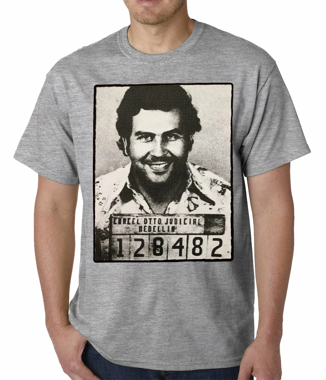 Bewild Cool Funny & Offensive Pablo Escobar Smiling Mug Shot Mens T-shirt 6 Bewild Cool Funny & Offensive Pablo Escobar Smiling Mug Shot Mens T-shirt
