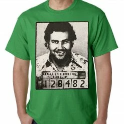 Bewild Cool Funny & Offensive Pablo Escobar Smiling Mug Shot Mens T-shirt 16 Bewild Cool Funny & Offensive Pablo Escobar Smiling Mug Shot Mens T-shirt