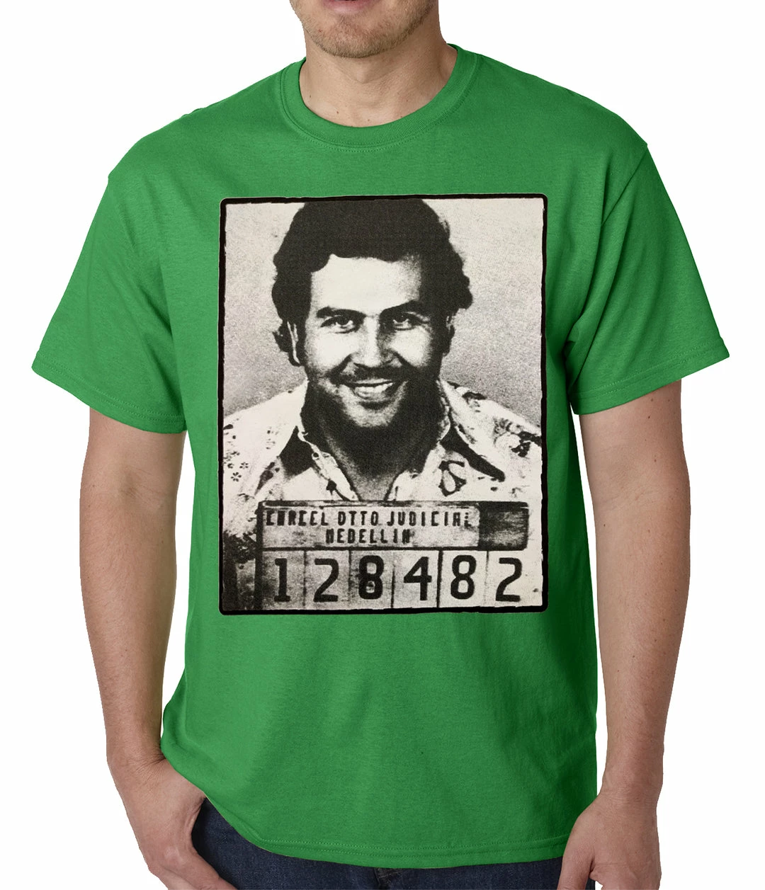 Bewild Cool Funny & Offensive Pablo Escobar Smiling Mug Shot Mens T-shirt 7 Bewild Cool Funny & Offensive Pablo Escobar Smiling Mug Shot Mens T-shirt