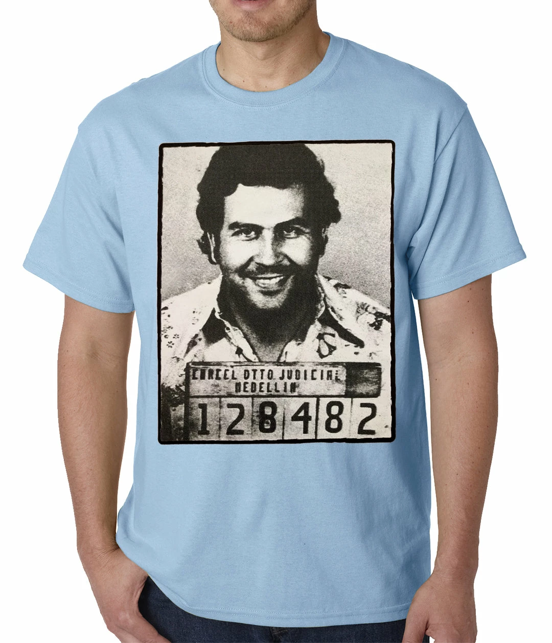 Bewild Cool Funny & Offensive Pablo Escobar Smiling Mug Shot Mens T-shirt 8 Bewild Cool Funny & Offensive Pablo Escobar Smiling Mug Shot Mens T-shirt