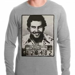 Bewild Pablo Escobar Smiling Mug Shot Thermal Shirt