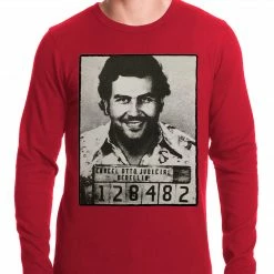 Bewild Pablo Escobar Smiling Mug Shot Thermal Shirt