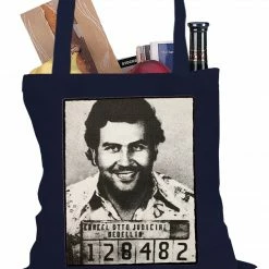 Bewild Pablo Escobar Smiling Mug Shot Tote Bag Cool Funny & Offensive