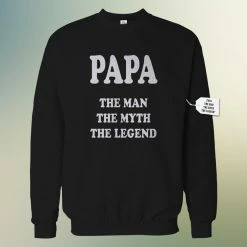 Bewild Papa - The Man, The Myth, The Legend Fathers Day Crewneck Sweatshirt