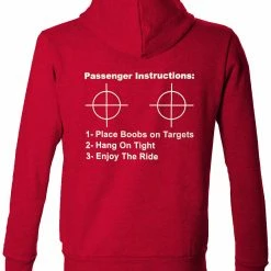 Bewild Passenger Instructions Adult Hoodie (Back Print)