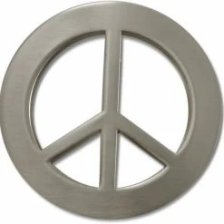 Bewild Peace Sign Belt Buckle With FREE Leather Belt Belt Buckles