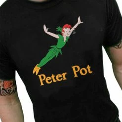 Bewild Cool Funny & Offensive Peter Pot Funny Men's T-Shirt