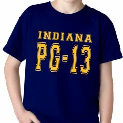Bewild Sport Inspiration PG-13 George Indiana Kid's T-Shirt (Navy Blue)