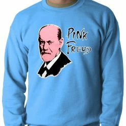 Bewild Cool Funny & Offensive Pink Freud T-Shirt :: Sigmund Freud Adult Crewneck
