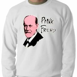 Bewild Cool Funny & Offensive Pink Freud T-Shirt :: Sigmund Freud Adult Crewneck