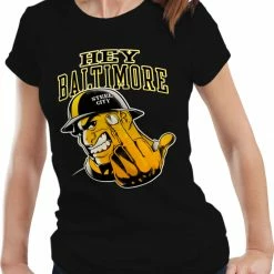 Bewild Sport Inspiration Hey Baltimore - Pittsburgh Guy With Middle Finger Girls T-shirt