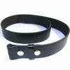 Bewild Plain Black Leather Belt For Use With Any Belt Buckle