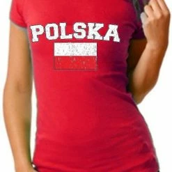 Bewild Poland "Polska" Vintage Flag International Girls T-Shirt Nationality & Ethnic