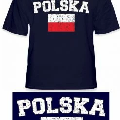 Bewild Poland "Polska" Vintage Flag International Mens T-Shirt