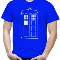 Bewild Comic Con & Gaming Clothing, Video Game Police Box Phone Booth TARDIS Men's T-Shirt