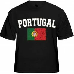 Bewild Portugal Vintage Flag International Mens T-Shirt