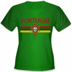 Bewild Portugal Vintage Shield International Girls T-Shirt Nationality & Ethnic