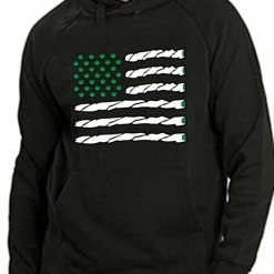 Bewild Cool Funny & Offensive Pot American Flag Adult Hoodie