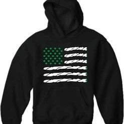 Bewild Cool Funny & Offensive Pot American Flag Adult Hoodie