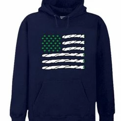Bewild Cool Funny & Offensive Pot American Flag Adult Hoodie