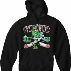 Bewild Pot Head Gamer Sweatshirts - Chronic The Hemp Hog Hoodie Cool Funny & Offensive