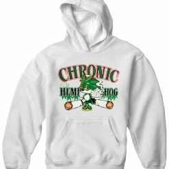 Bewild Pot Head Gamer Sweatshirts - Chronic The Hemp Hog Hoodie Cool Funny & Offensive