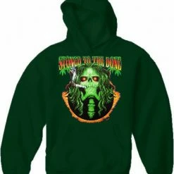 Bewild Pot Head & Stoner Sweatshirts - Stoned To The Bone Hoodie Cool Funny & Offensive