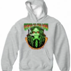 Bewild Pot Head & Stoner Sweatshirts - Stoned To The Bone Hoodie Cool Funny & Offensive