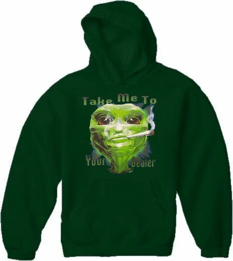 Bewild Pot Head & Stoner Sweatshirts - Take Me To Your Dealer Alien Hoodie 5 Bewild Pot Head & Stoner Sweatshirts - Take Me To Your Dealer Alien Hoodie