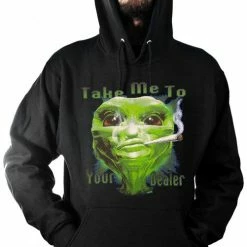 Bewild Pot Head & Stoner Sweatshirts - Take Me To Your Dealer Alien Hoodie 14 Bewild Pot Head & Stoner Sweatshirts - Take Me To Your Dealer Alien Hoodie