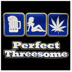 Bewild Pot Head & Stoner Sweatshirts - The Perfect Threesome Hoodie Cool Funny & Offensive