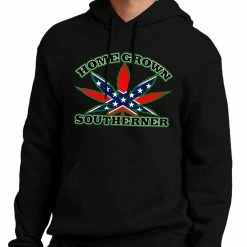 Bewild Pot Leaf Home Grown Southerner Adult Hoodie