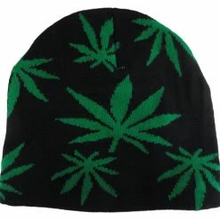 Bewild Pot Leaf Knit Beanie