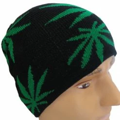Bewild Pot Leaf Knit Beanie 9 Bewild Pot Leaf Knit Beanie