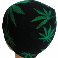 Bewild Pot Leaf Knit Beanie 11 Bewild Pot Leaf Knit Beanie