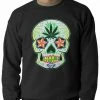 Bewild Pot Leaf Sugar Skull Crewneck