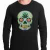 Bewild Pot Leaf Sugar Skull Thermal Shirt 2 Bewild Pot Leaf Sugar Skull Thermal Shirt