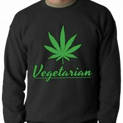 Bewild Pot Leaf Vegetarian Crewneck